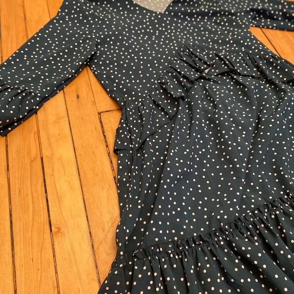 Green V-neck Polka Dot Dress ‼️ - Picture 4 of 4